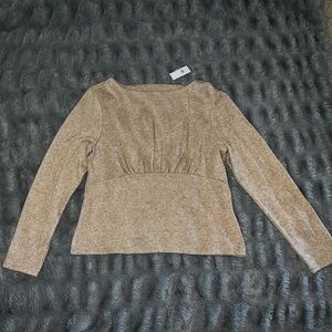 Banana Republic Factory Shimmery Top sz L NWT